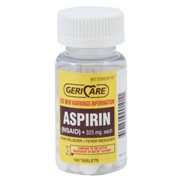Geri-Care Pharmaceuticals Aspirin 325mg Tablets 100/Bt