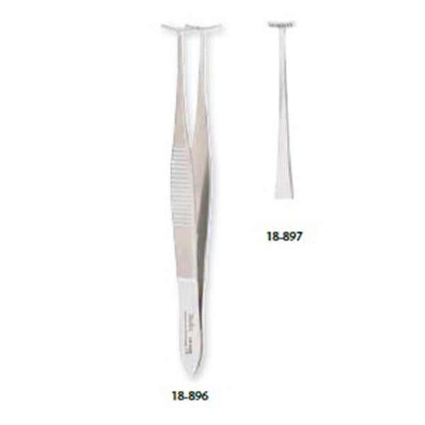 Miltex-Integra Miltex Forcep Tissue Fixation Green 4" 5mm Jaw T Shape 8x9 Teeth SS Ea