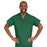 Medline ComfortEase Unisex V-Neck Scrub Top with 1 Pocket - ComfortEase Unisex V-Neck 1-Pocket Scrub Top, Size M, Evergreen - 410JEGM