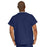 Medline ComfortEase Unisex V-Neck Scrub Top with 1 Pocket - ComfortEase Unisex V-Neck 1-Pocket Scrub Top, Size L, Midnight Blue - 410JNTL