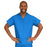 Medline ComfortEase Unisex V-Neck Scrub Top with 1 Pocket - ComfortEase Unisex V-Neck 1-Pocket Scrub Top, Size 6XL, Royal Blue - 410JRL6XL