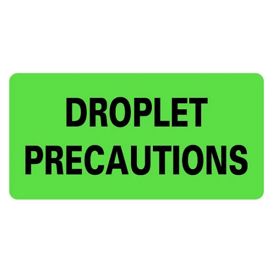 Laguna Coast Associates Droplet Precaution Labels - Droplet Precaution Label - PC511-K
