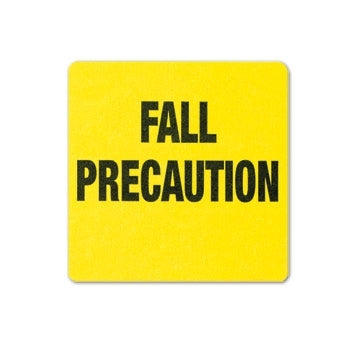 Laguna Coast Associates Fall Labels - Fall Precaution Label, Yellow, Size L - 1646-45