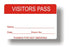 Laguna Coast Associates Visitor Pass Labels - Visitor Pass Label, Pink, 500/Roll - BR208