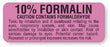 Laguna Coast Associates Lab Labels - 10% Formalin Label - CL242-K