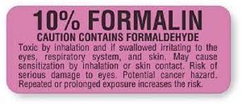 Laguna Coast Associates Lab Labels - 10% Formalin Label - CL242-K