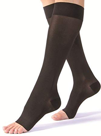 Bsn Medical UltraSheer Knee High 15-20 mmHg Compression Stockings, Open Toe