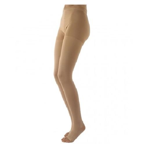 BSN Medical Open Toe Vascular Support Stockings - VASCULAR, WAIST-HI, OPEN TOE, BEIGE, S - 114660