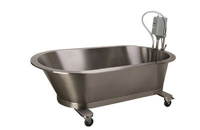 Low boy mobile whirlpool, slant back, SB-100-M, 100 gallon, 76"Lx40"Wx26"D: