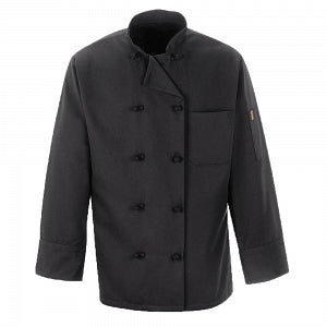 Vf Workwear-Div / Vf Imagewear (W) Chef Coat - Chef's Coat, 10 Buttons, 3/4 Sleeve, Black, Size 5XL - 425BK5XL