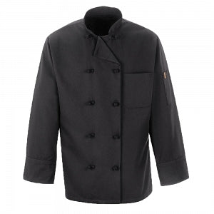 Vf Workwear-Div / Vf Imagewear (W) Chef Coat - Chef's Coat, 10 Buttons, 3/4 Sleeve, Black, Size XS - 425BKXS