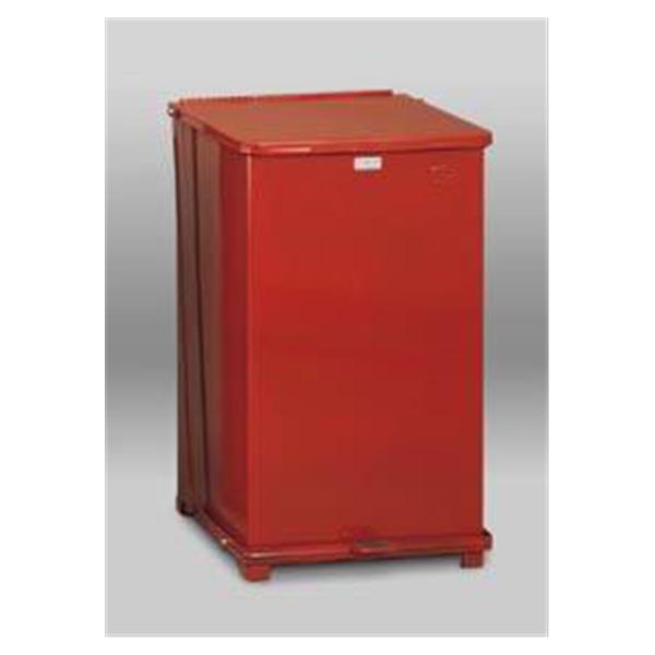 Rubbermaid Container Waste Defenders Stl 40gal Step-On Ld Rd Sqr Ea (FGST40EPLRD)