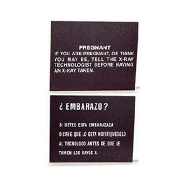 Bar-Ray Products  Sign Pregnancy Warning 8x10 English Ea Ea