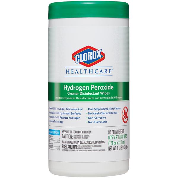 Clorox Sales Company Wipes Hydrogen Peroxide Clorox Large 95/Cn, 6 CN/CA (30824)