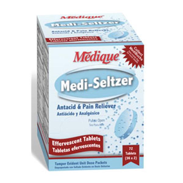 Medique Pharmaceuticals Medi-Seltzer Antacid Tablets 325mg 18X2/Bx