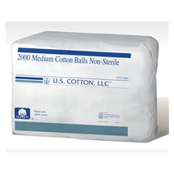 US Cotton  Cotton Ball Non Sterile Medium 4000/Ca (CT12000)