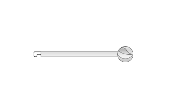 Microaire Surgical Carbide Cutting Burs - Round Cutting Burs, Stainless Steel, 14 Flutes x 7 mm - K-15
