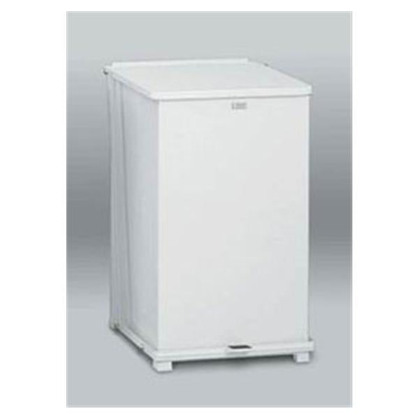 Rubbermaid Container Waste Defenders Stl 40gal Step-On Ld Wht Sqr Ea (FGST40EPLWH)