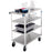 Lakeside Medium Duty Stainless Steel Utility Carts - Medium-Duty Stainless-Steel Utility Cart, 500 lb., 4 Shelves, 22-1/4" x 36-3/8" x 45-5/8" - 446