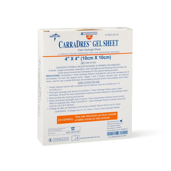 Medline Industries  Dressing Wound Hydrogel 4x4" Sheet Clear 60/Ca