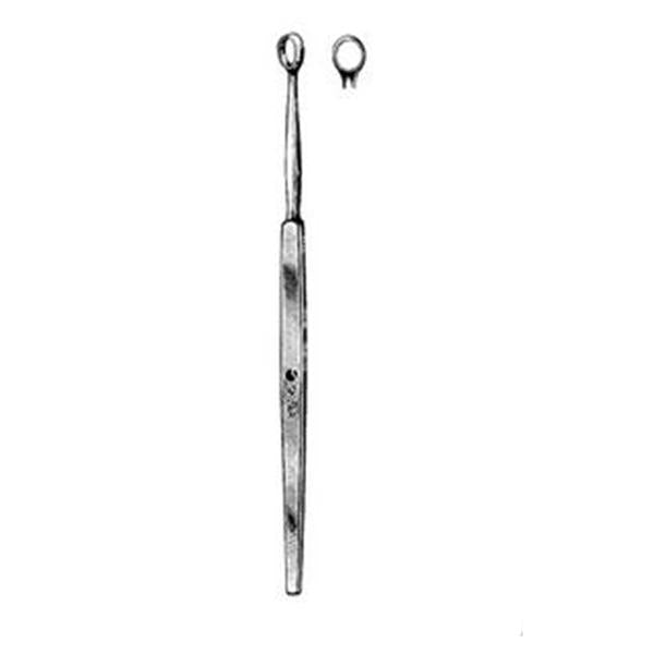 Sklar Instruments Curette Dermal Fox 5-1/2" Straight 4mm Round Tip SS Rsbl Ea