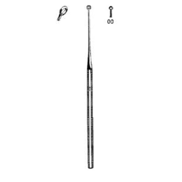 Sklar Instruments Curette Ear Buck #00 Blunt Round Tip Angled SS Rsbl Ea