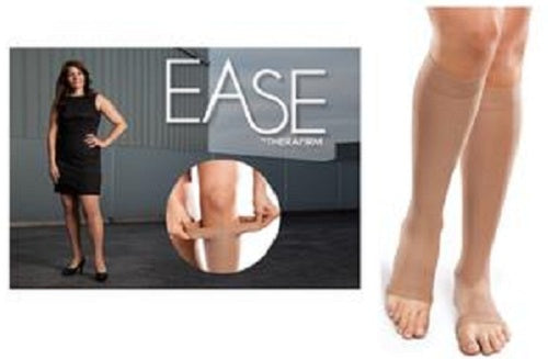 Therafirm/Knit-Rite Ease Opaque Knee-High Support Compression Socks ...