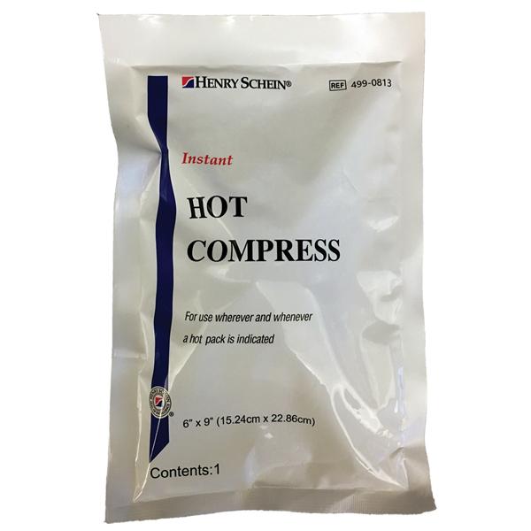 Henry Schein  Compress Hot Henry Schein Instant Disposable White 6x8.25" 24/Ca