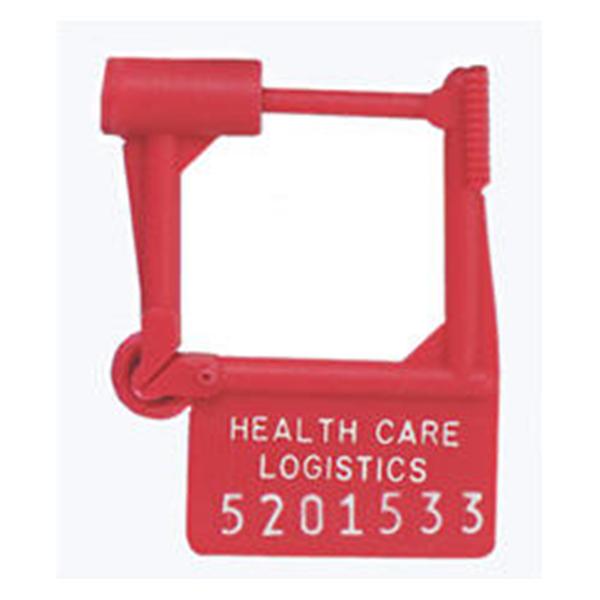 Health Care Logistics Seals Padlock 1 1/2x1 7/8" Red 100/Pk