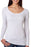 Next Level Apparel Women's Tri-Blend Long-Sleeve Scoop T-Shirt - Tri-Blend Long-Sleeve Scoop T-Shirt, Women's, Heather White, Size S - 6731 HEATHER WHITE S