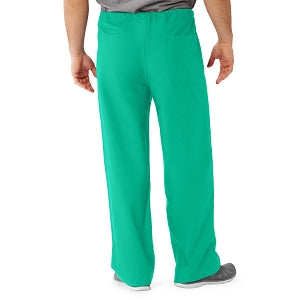 Medline WORKS Unisex Reversible Scrub Pants with Drawstring Waist - WORKS Unisex Reversible Drawstring Scrub Pants with Angelica Color-Coding, Size M Regular Inseam, Jade - 500JTJM-CA