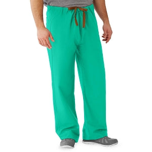 Medline WORKS Unisex Reversible Scrub Pants with Drawstring Waist - WORKS Unisex Reversible Drawstring Scrub Pants with Angelica Color-Coding, Size M Regular Inseam, Jade - 500JTJM-CA