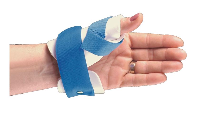 Alimed Splint Frdm Thmbkpr Adlt Hnd Fm/Thrmplstc Wht/Blu Sz Lg Rt Ea ...