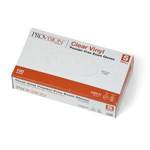 Medline ProVision Select Powder-Free Exam Gloves - ProVision Select Powder-Free Clear Vinyl Exam Gloves, Size S - 546846