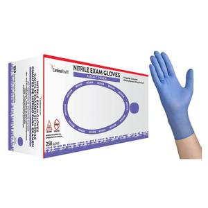 Cardinal Health Flexal Touch Nitrile Examination Glove, Small, Powder-Free, 3.5mil Thick, Blue