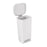 Brewer Company Can Trash Plstc 13gal Step-On Pedal Overlapping Lid Wht Rctngl Ea
