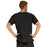 Medline Madison ave Unisex Stretch Fabric Scrub Top with 3 Pockets - Madison ave Unisex Scrub Top with 3 Pockets, Size L, Black - 5515BLKL