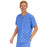 Medline Madison ave Unisex Stretch Fabric Scrub Top with 3 Pockets - Madison ave Unisex Scrub Top with 3 Pockets, Size 2XL, Ceil Blue - 5515CBLXXL