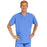 Medline Madison ave Unisex Stretch Fabric Scrub Top with 3 Pockets - Madison ave Unisex Scrub Top with 3 Pockets, Size 2XL, Ceil Blue - 5515CBLXXL
