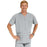 Medline Madison ave Unisex Stretch Fabric Scrub Top with 3 Pockets - Madison ave Unisex Scrub Top with 3 Pockets, Size S, Light Gray - 5515GRYS