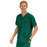 Medline Madison ave Unisex Stretch Fabric Scrub Top with 3 Pockets - Madison ave Unisex Scrub Top with 3 Pockets, Size M, Hunter Green - 5515HTRM