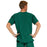 Medline Madison ave Unisex Stretch Fabric Scrub Top with 3 Pockets - Madison ave Unisex Scrub Top with 3 Pockets, Size XL, Hunter Green - 5515HTRXL