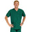 Medline Madison ave Unisex Stretch Fabric Scrub Top with 3 Pockets - Madison ave Unisex Scrub Top with 3 Pockets, Size XL, Hunter Green - 5515HTRXL