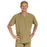 Medline Madison ave Unisex Stretch Fabric Scrub Top with 3 Pockets - Madison ave Unisex Scrub Top with 3 Pockets, Size 4XL, Khaki - 5515KHK4XL
