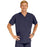 Medline Madison ave Unisex Stretch Fabric Scrub Top with 3 Pockets - Madison ave Unisex Scrub Top with 3 Pockets, Size L, Navy - 5515NVYL