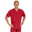 Medline Madison ave Unisex Stretch Fabric Scrub Top with 3 Pockets - Madison ave Unisex Scrub Top with 3 Pockets, Size 4XL, Red - 5515RED4XL