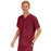 Medline Madison ave Unisex Stretch Fabric Scrub Top with 3 Pockets - Madison ave Unisex Scrub Top with 3 Pockets, Size 4XL, Wine - 5515WNE4XL