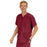 Medline Madison ave Unisex Stretch Fabric Scrub Top with 3 Pockets - Madison ave Unisex Scrub Top with 3 Pockets, Size XS, Wine - 5515WNEXS