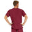 Medline Madison ave Unisex Stretch Fabric Scrub Top with 3 Pockets - Madison ave Unisex Scrub Top with 3 Pockets, Size XS, Wine - 5515WNEXS