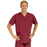 Medline Madison ave Unisex Stretch Fabric Scrub Top with 3 Pockets - Madison ave Unisex Scrub Top with 3 Pockets, Size XS, Wine - 5515WNEXS